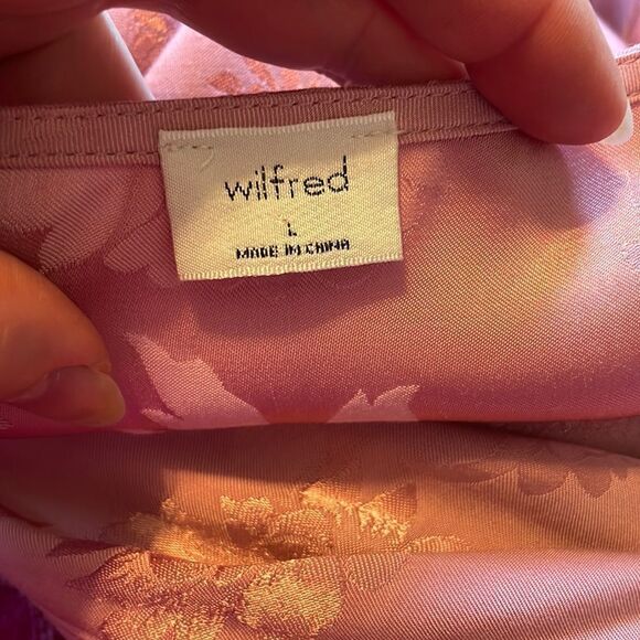 Wilfred Callie Wrap Mini Dress Long Sleeve Pink L - Picture 5 of 8